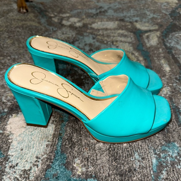 🩵Teal Jessica Simpson Heels🩵 - Picture 2 of 8